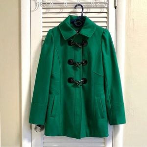 Guess Green Wool Pea Coat Womens